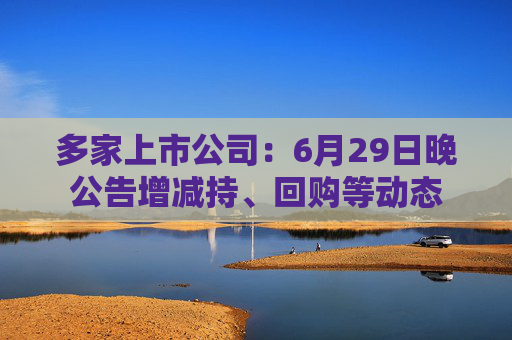 多家上市公司：6月29日晚公告增减持、回购等动态