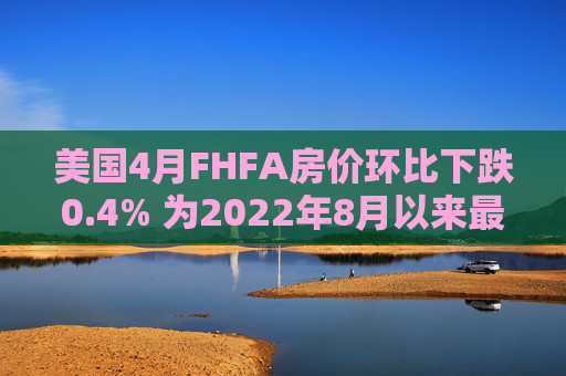美国4月FHFA房价环比下跌0.4% 为2022年8月以来最大跌幅