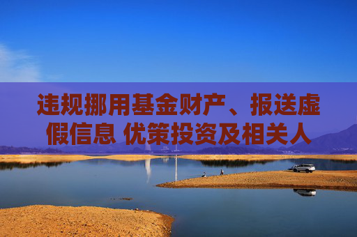 违规挪用基金财产、报送虚假信息 优策投资及相关人员合计被罚超3500万元 第1张 违规挪用基金财产、报送虚假信息 优策投资及相关人员合计被罚超3500万元 第1张