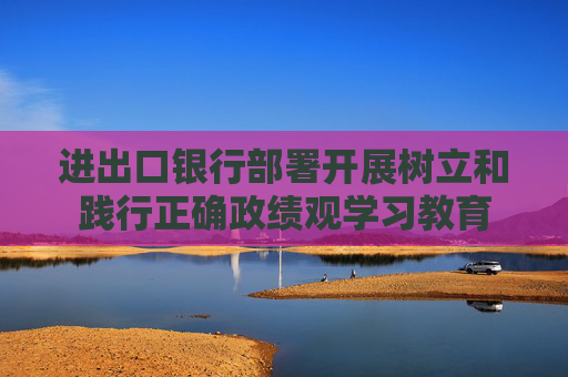进出口银行部署开展树立和践行正确政绩观学习教育