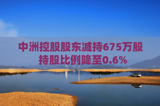 中洲控股股东减持675万股  持股比例降至0.6%