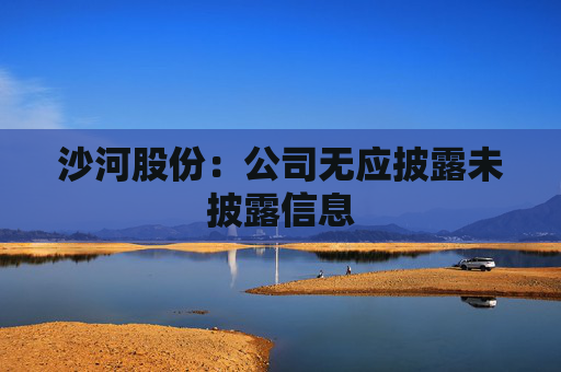 沙河股份：公司无应披露未披露信息