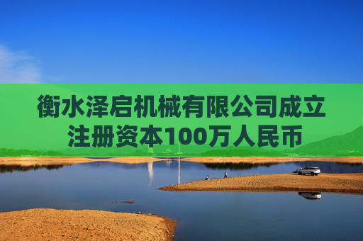 衡水泽启机械有限公司成立 注册资本100万人民币