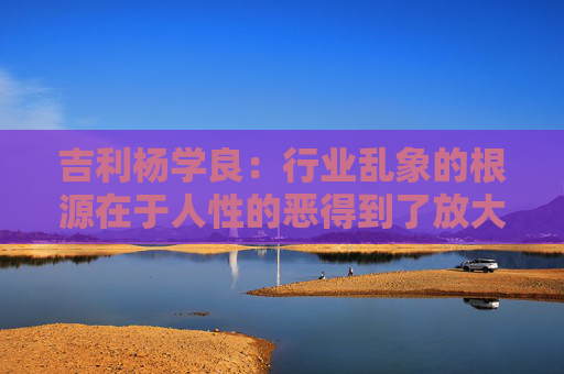 吉利杨学良：行业乱象的根源在于人性的恶得到了放大