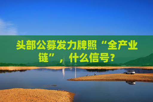 头部公募发力牌照“全产业链”，什么信号？