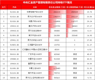 国家队增持哪些ETF？汇金、证金青睐4类ETF，险资主要瞄准3大主线（附图）