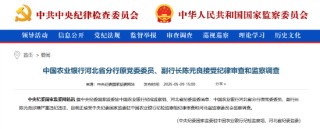 农业银行河北省分行原党委委员、副行长陈元良被查