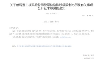 重磅！主板ST股涨跌幅拟调整为10%！