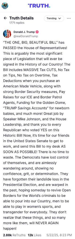 特朗普敦促美参议院：“尽快”提交税改法案