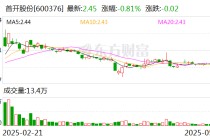 首开股份董事蒋翔宇因个人原因辞职