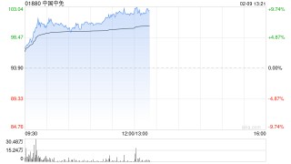 中国中免午前涨逾9% 机构预计海南离岛免税春节有望持续强劲