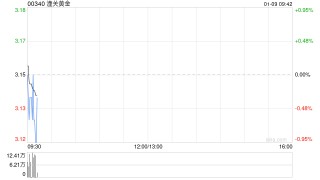 潼关黄金获蒋薇增持164万股 每股作价2.99港元