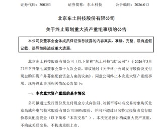 300353，终止重大资产重组！