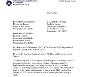 美国会预算办公室：特朗普关税将令经济萎缩、通胀升高