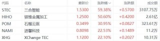 美股异动丨三合智能涨59.38%，为涨幅最大的中概股