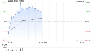 佳鑫国际资源盘中逆市涨超9% 供给收缩支撑钨价不断走高