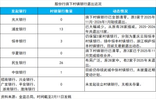 2026开年股份行村镇银行加速退场，光大银行旗下已“清零”