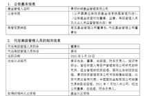 景顺长城基金，董事长离任
