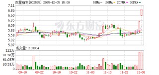 双星新材：连续三个交易日内收盘价格涨幅偏离值累计超过20%