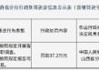 山西清徐农村商业银行被罚37.2万元：未按照规定开展客户尽职调查等