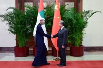 王毅同阿联酋总统中国事务特使哈勒敦会谈