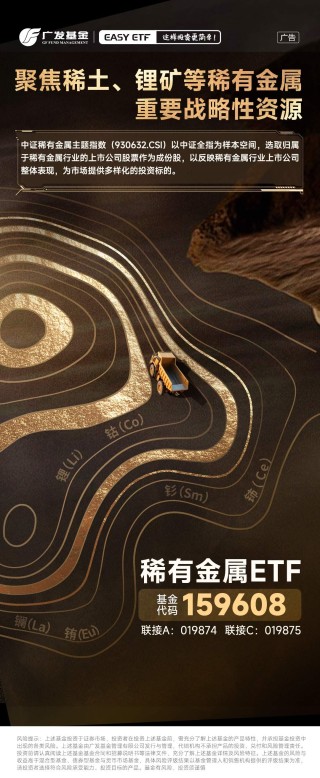 小金属板块强势上攻！稀有金属ETF（159608）盘中涨超6%