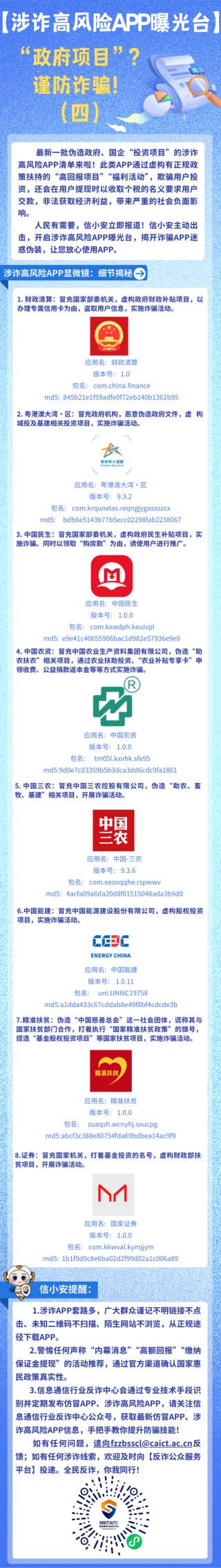 伪造政府、国企“投资项目”？最新一批涉诈高风险APP清单曝光