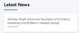 特朗普政府叫停37亿美元绿色拨款 氢能、碳捕捉等项目遭殃