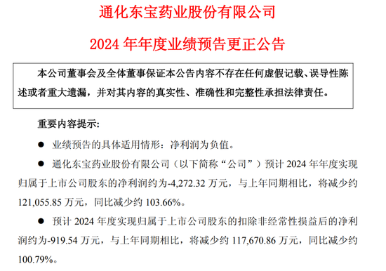 百亿市值通化东宝,业绩大“变脸” 第1张 百亿市值通化东宝,业绩大“变脸” 第1张