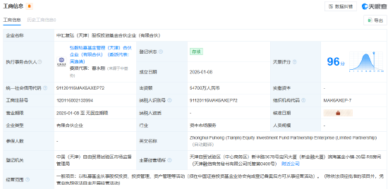 复星医药、中汇人寿等成立股权投资基金 出资额5.47亿元  第1张