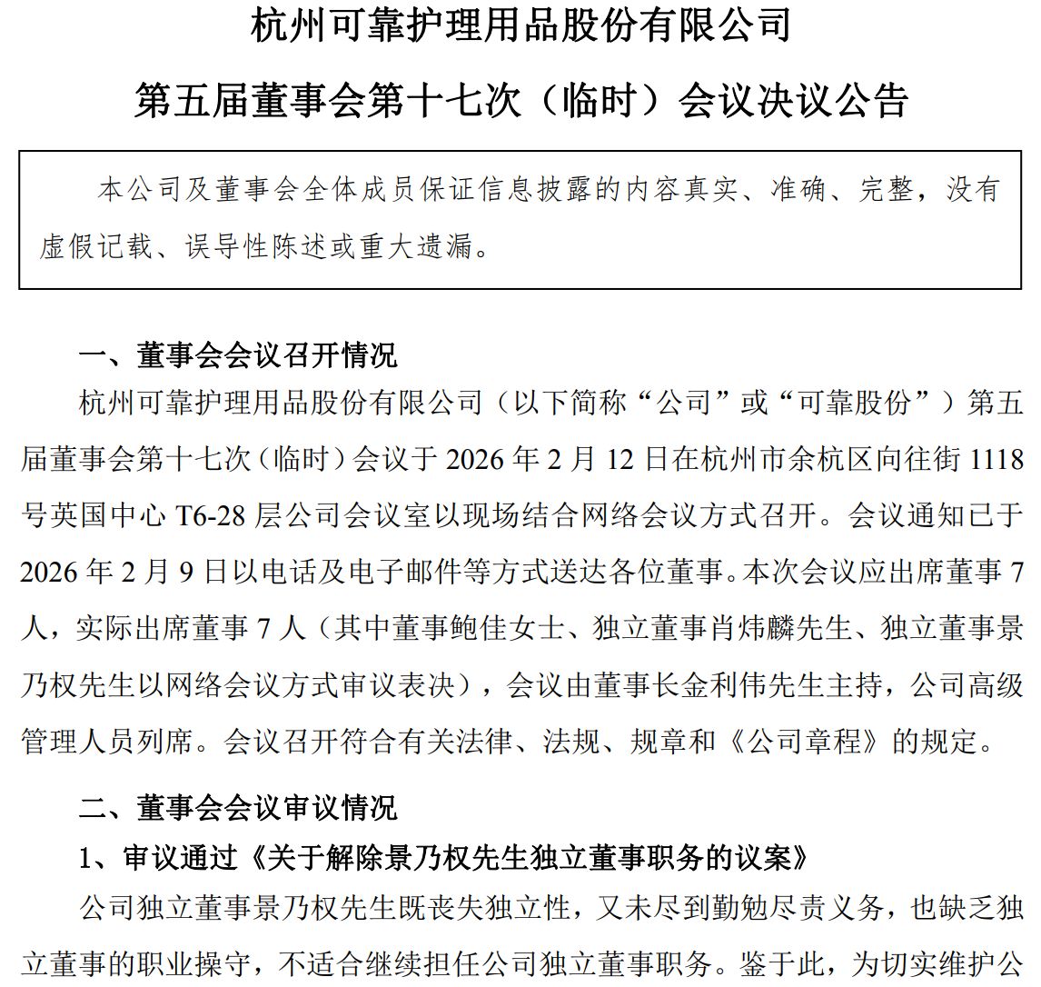 罢免独董引内讧!可靠股份5∶2表决背后,牵出监管旧账与权力之争 第2张 罢免独董引内讧!可靠股份5∶2表决背后,牵出监管旧账与权力之争 第2张