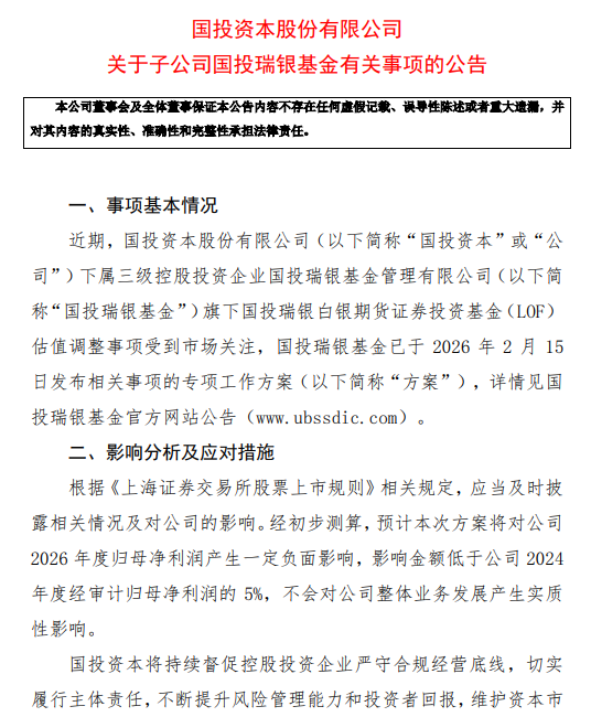 补偿影响金额低于5%，国投白银LOF复牌高开，盘中一度触及涨停  第4张