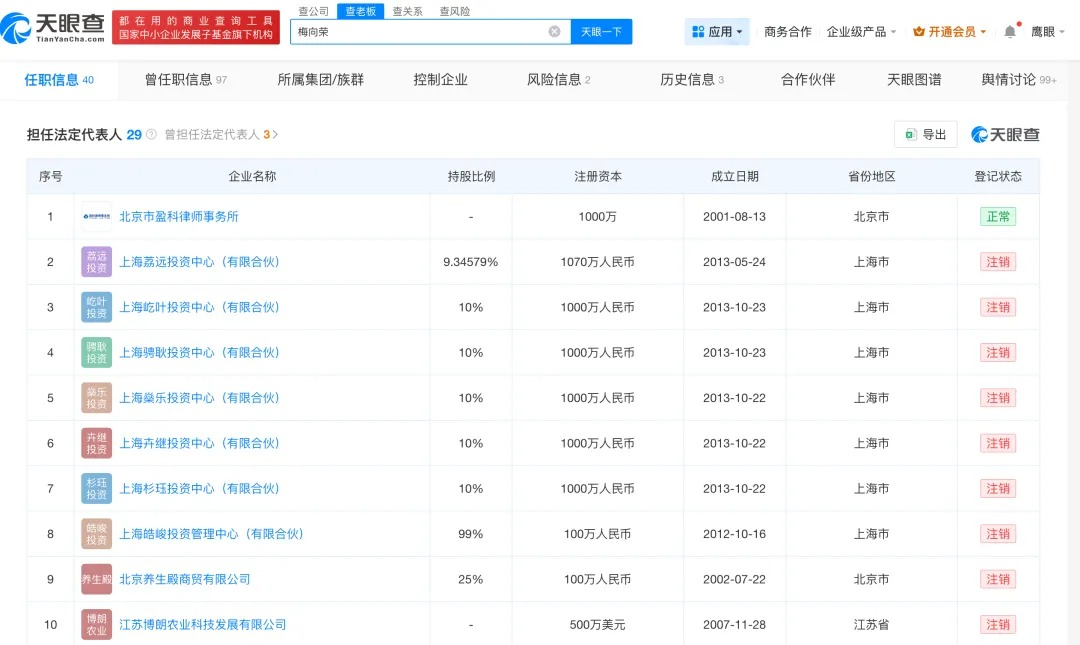 盈科律师事务所深夜发文：梅向荣已辞职，相关事件与律所无关  第3张